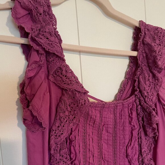 Sezane Lexy Blouse Square Neck Frill Cotton Top - Picture 5 of 7